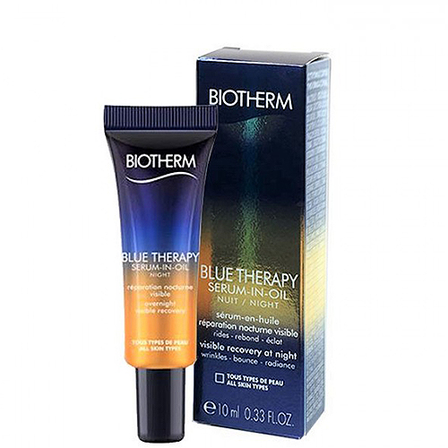 biotherm,blue therapy serum-in-oil 10ml,oil,night oil,เซรั่มลดริ้วรอย,เซรั่มกระชับรูขุมขน,ไบโอเธิร์ม,ไบโอเธิร์ม ดีไหม, ไบโอเธิร์ม ราคา