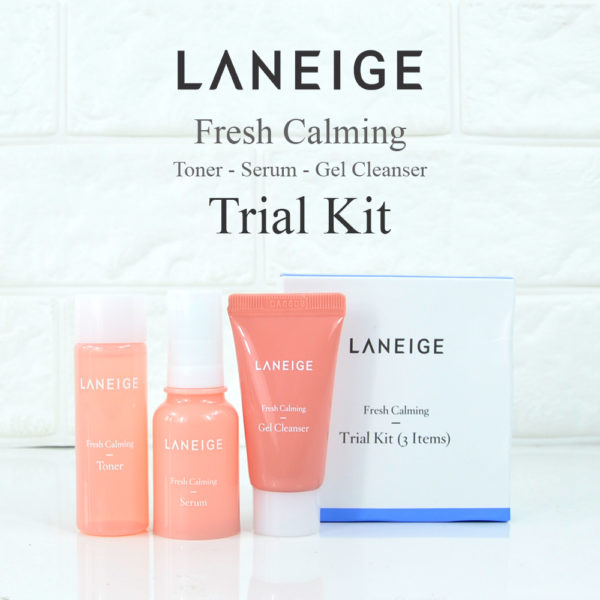 Laneige fresh calming trial kit (3 items) เซ็ตผลิตภัณฑ์เพื่อการบำรุงผิวในยามเช้า ปลุกผิวให้สดชื่น ปรับสมดุลผิว ปลอบประโลม ปลุกผิวที่อ่อนแอให้กลับมาแข็งแรง